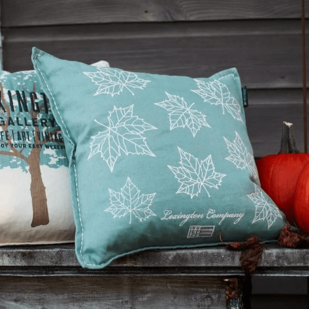 Lexington Leaves Embroidered Linen/Cotton Kuddfodral Care of Beds
