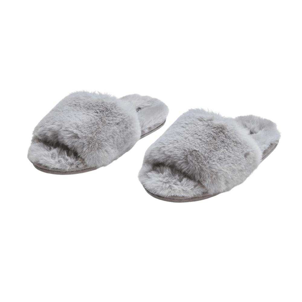 Carpe Diem Beds Fuskpäls slippers Soft Grey | Tofflor | Care of Beds