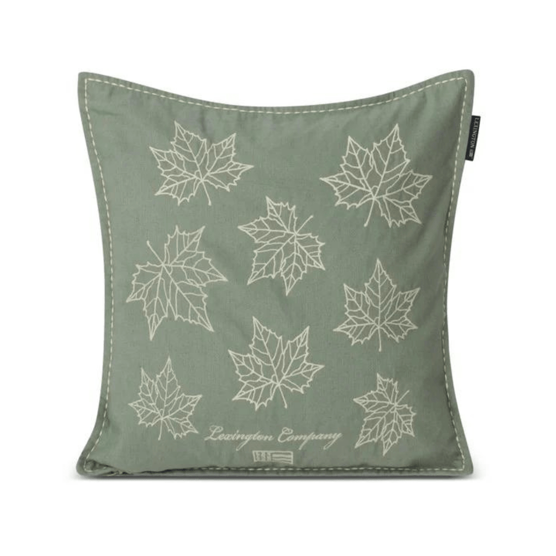 Lexington Leaves Embroidered Linen/Cotton Kuddfodral Care of Beds