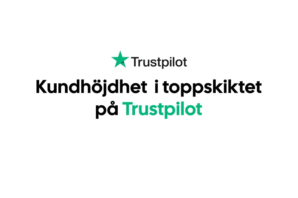 Hög kundnöjdhet på Trustpilot