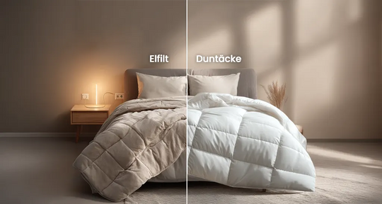 Elfilt eller duntäcke - vad är bäst för värme året om?