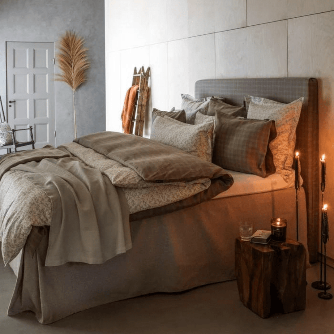 Lexington Checked Lyocell/Cotton Pin Point Oxford Påslakanset Care of Beds