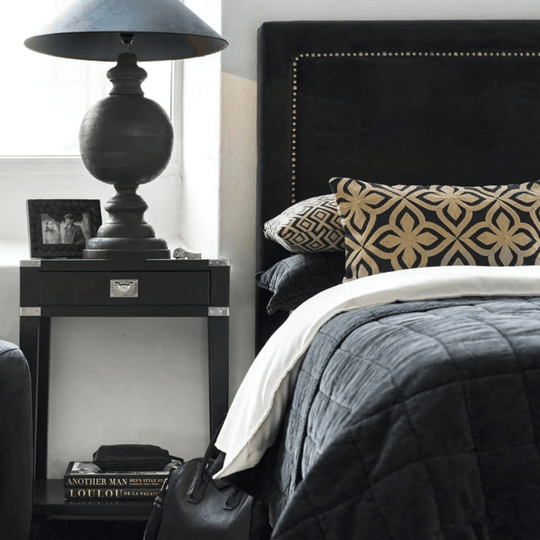 Artwood Paris Sänggavel Velvet Dark Grey Care of Beds