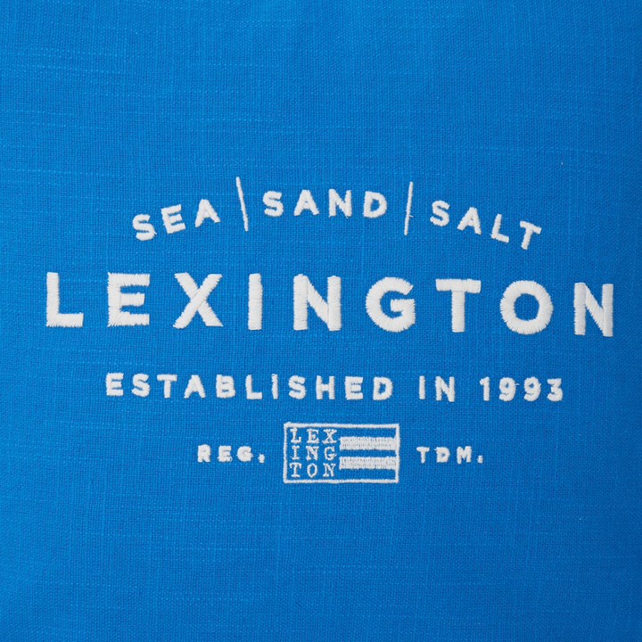 Lexington Sea Sand Salt Logo Embroidered Cotton Kuddfodral Care of Beds