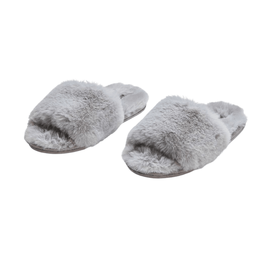 Carpe Diem Beds Fuskpäls Slippers Soft Grey - Outlet Care of Beds