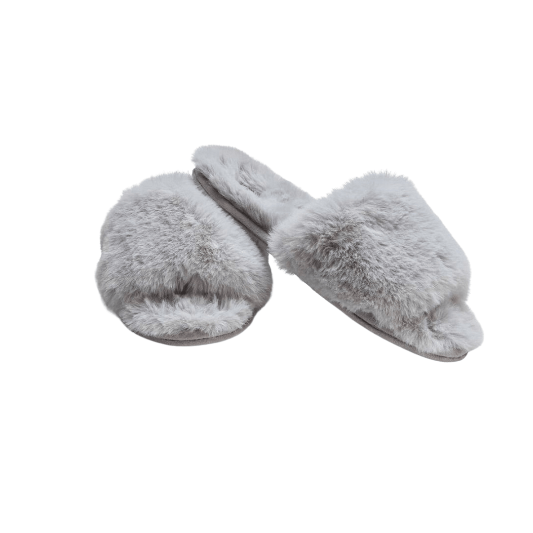 Carpe Diem Beds Fuskpäls slippers Soft Grey | Tofflor | Care of Beds