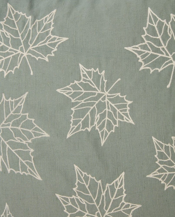 Lexington Leaves Embroidered Linen/Cotton Prydnadskudde