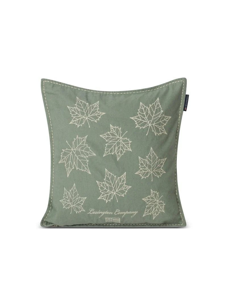 Lexington Leaves Embroidered Linen/Cotton Prydnadskudde