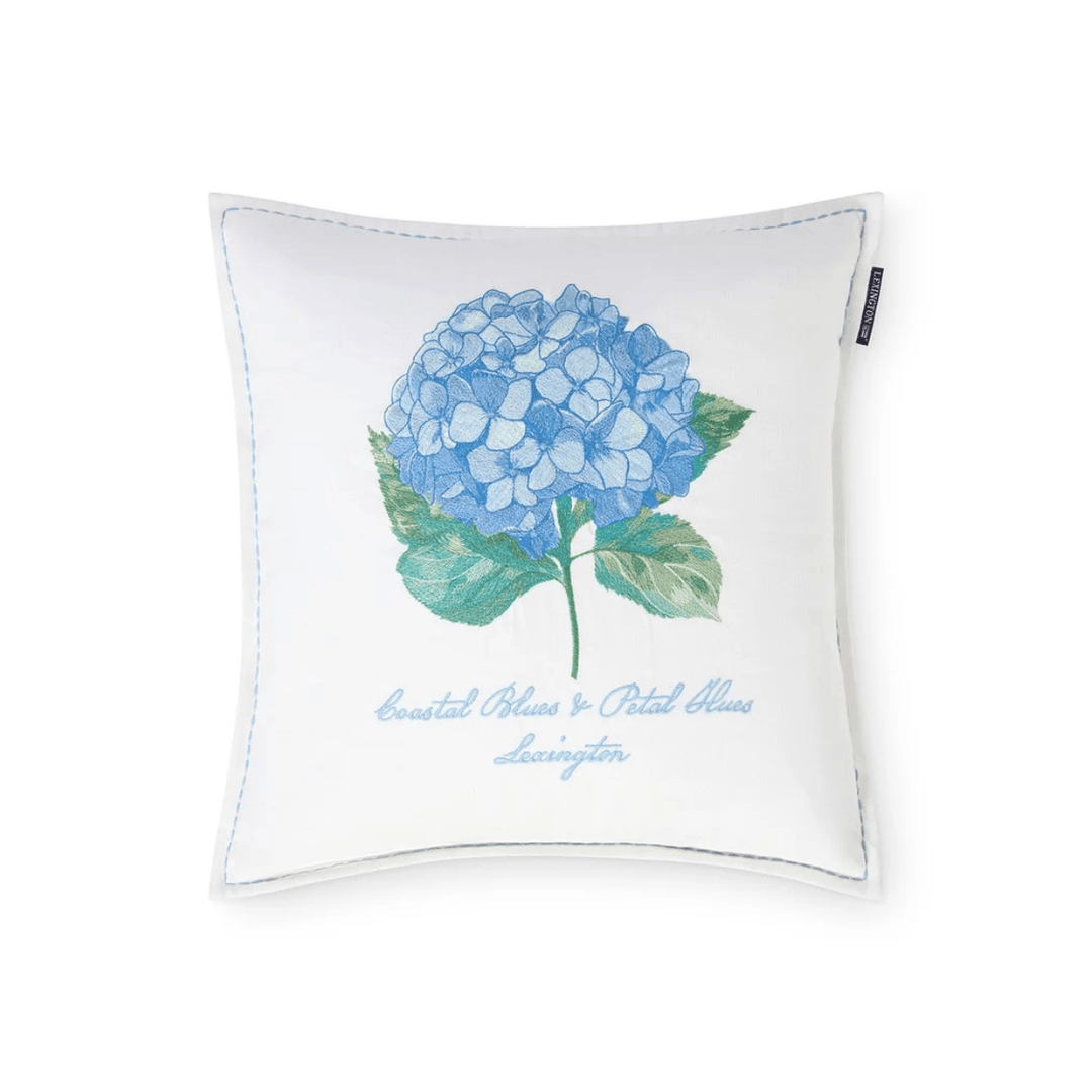 Lexington Floral Embroidered Linen/Cotton Kuddfodral Care of Beds