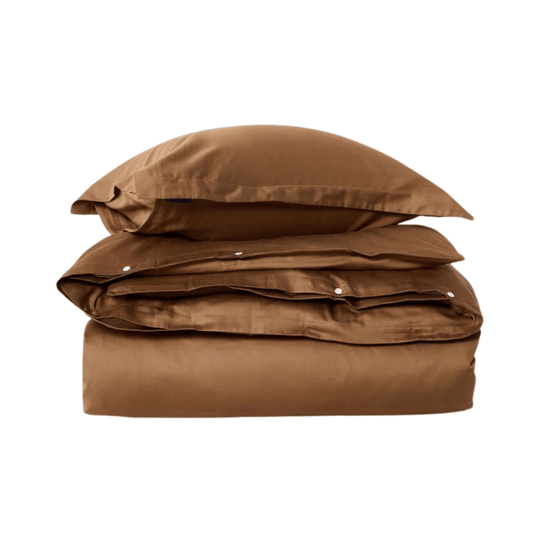 Lexington Fudge Solid Cotton Sateen Påslakanset Care of Beds