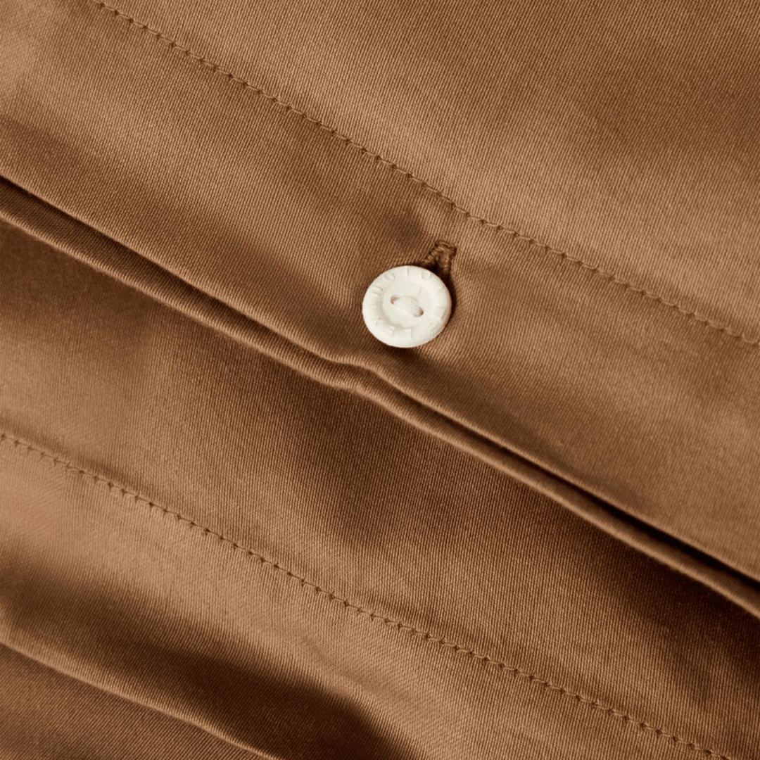 Lexington Fudge Solid Cotton Sateen Påslakanset Care of Beds