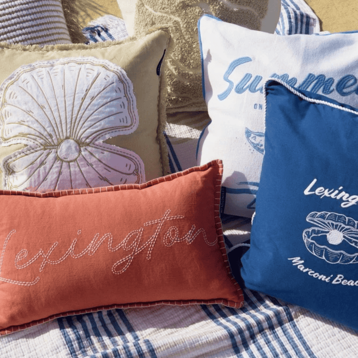 Lexington Logo Linen/Cotton Prydnadskudde Care of Beds