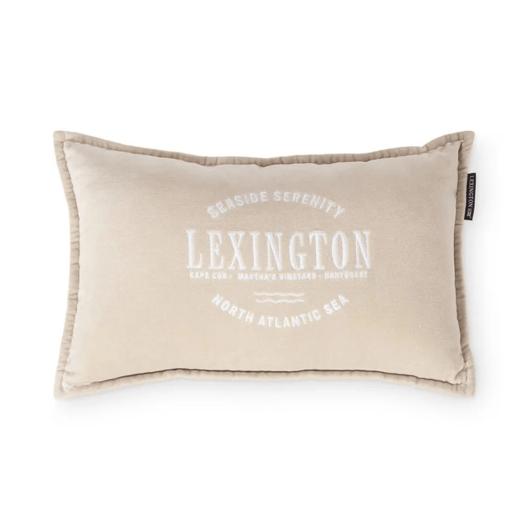 Lexington Logo Organic Cotton Velvet Prydnadskudde Care of Beds