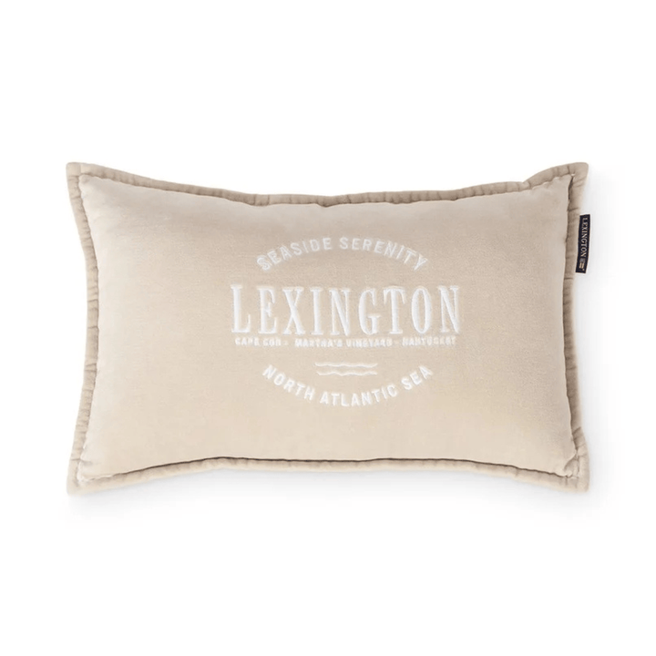 Lexington Logo Organic Cotton Velvet Prydnadskudde Care of Beds