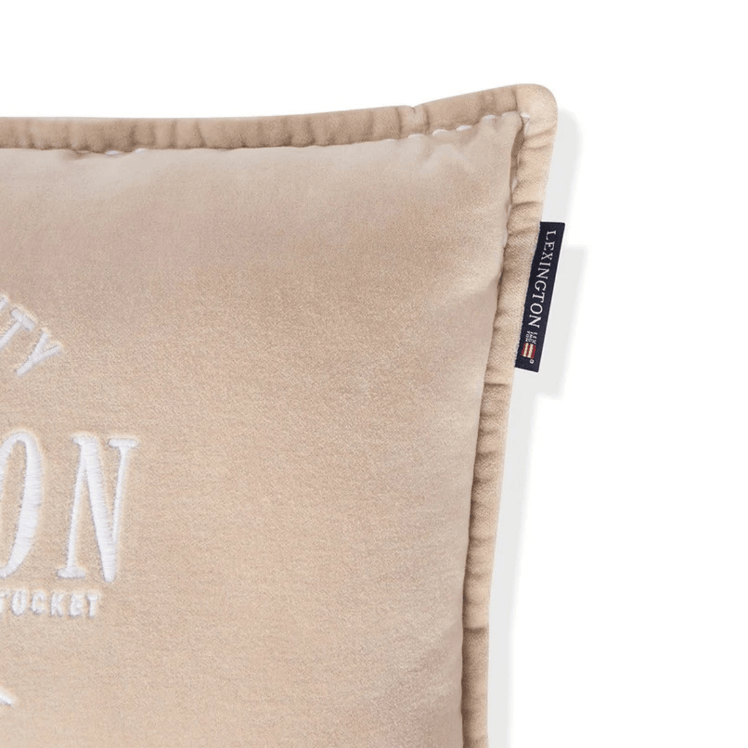 Lexington Logo Organic Cotton Velvet Prydnadskudde Care of Beds