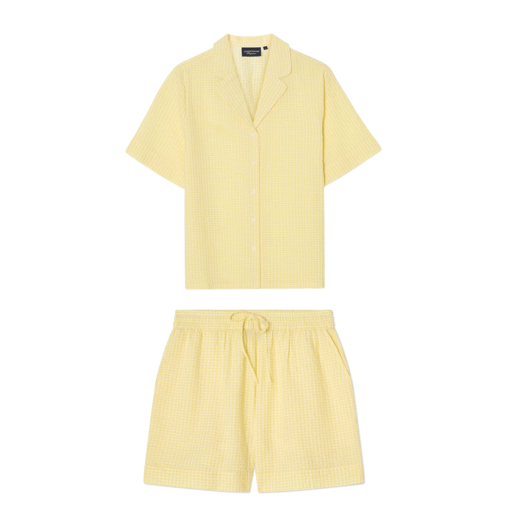 Lexington Organic Cotton Seersucker Pyjamas Care of Beds