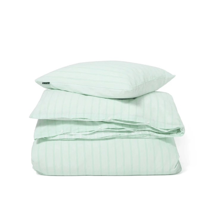 Lexington Striped Cotton Percale Påslakanset Care of Beds