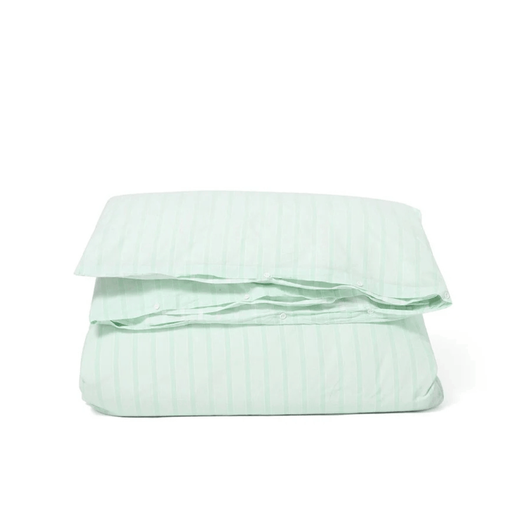 Lexington Striped Cotton Percale Påslakanset Care of Beds