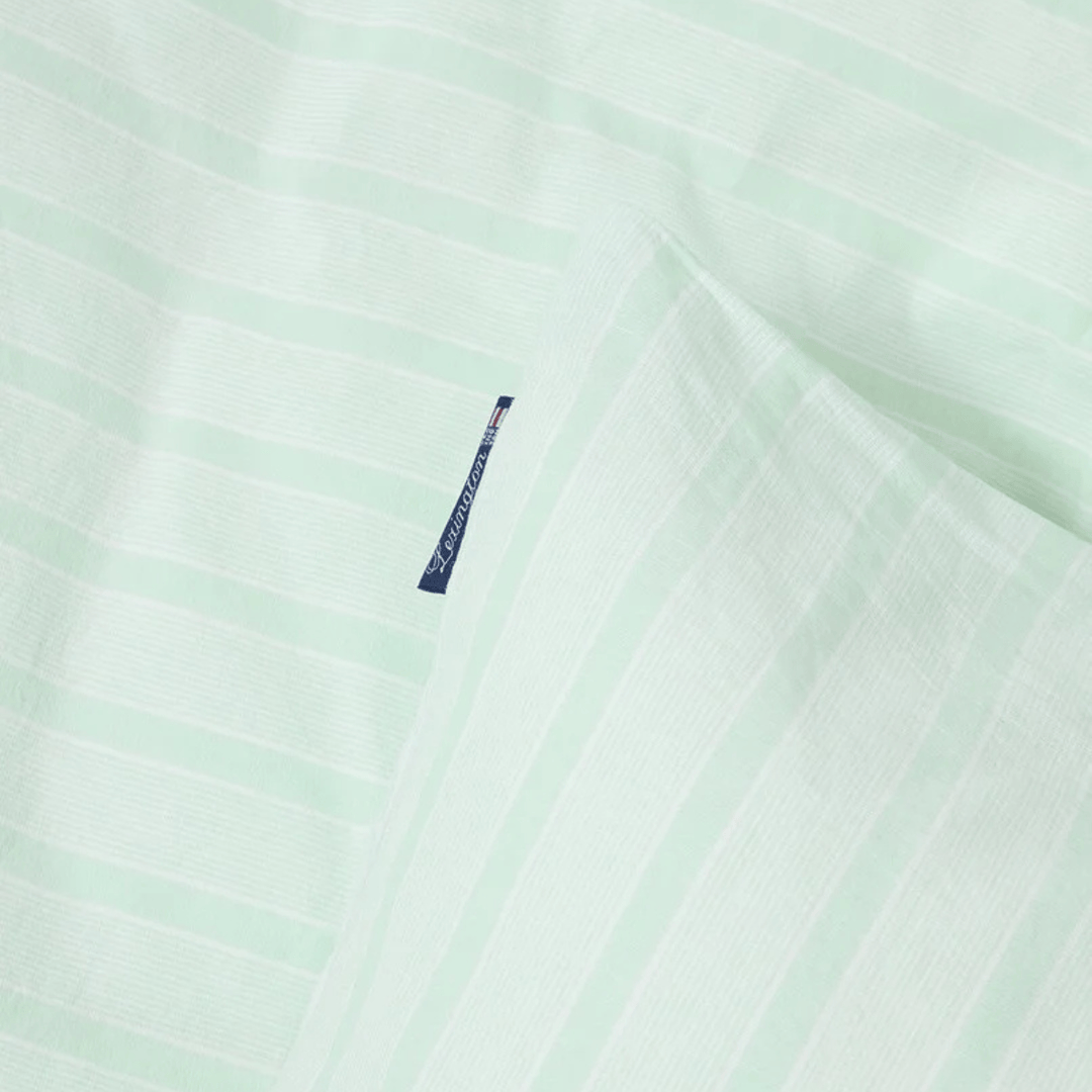 Lexington Striped Cotton Percale Påslakanset Care of Beds