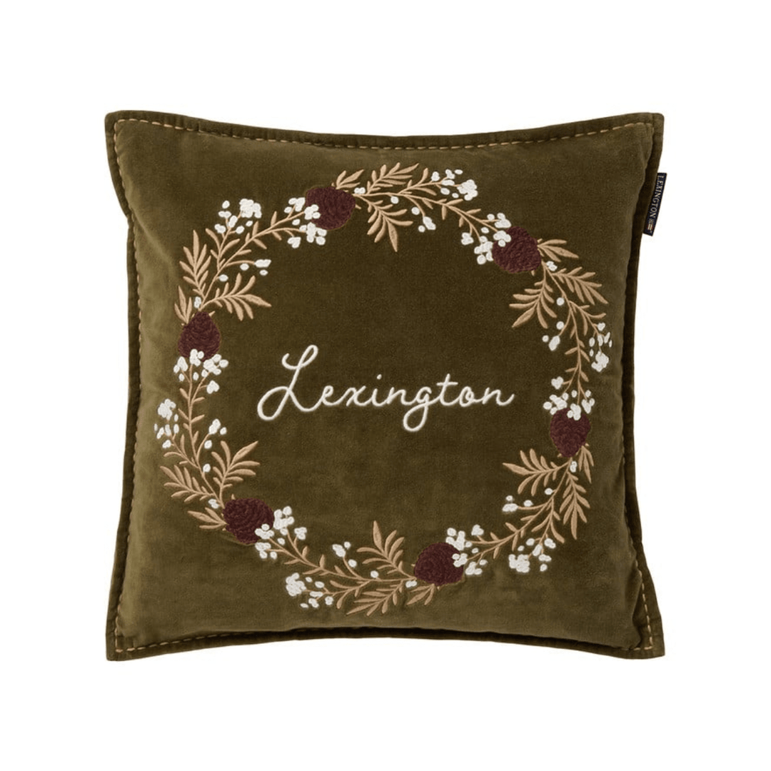 Lexington Wreath Organic Cotton Velvet | Kuddfodral | Care of Beds