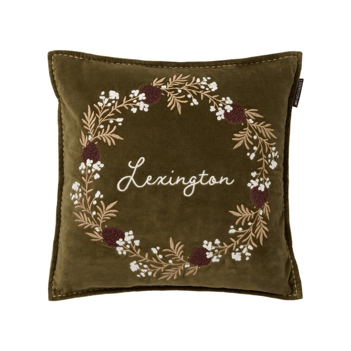 Lexington Wreath Organic Cotton Velvet | Kuddfodral | Care of Beds