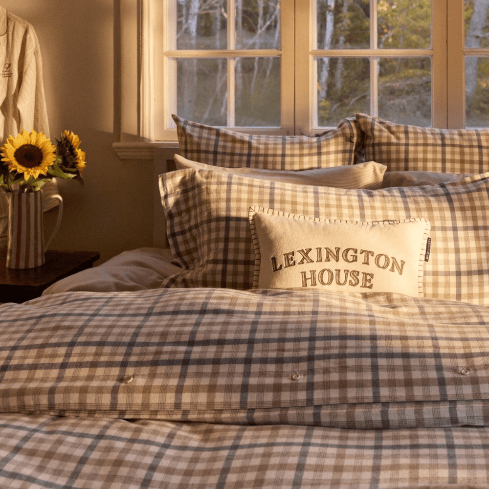 Lexington Checked Cotton Flannel Påslakanset Care of Beds