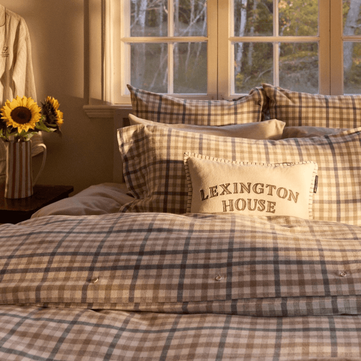 Lexington Checked Cotton Flannel Påslakanset Care of Beds
