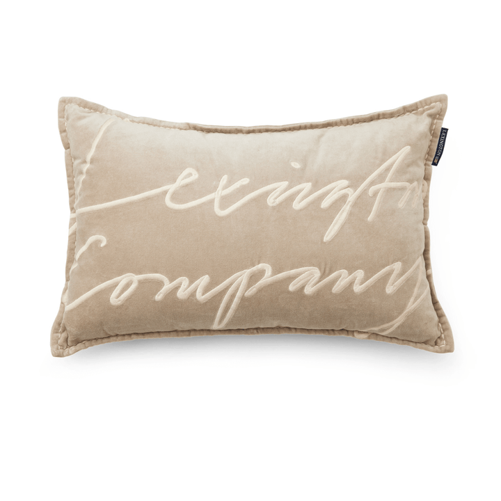 Lexington Logo Organic Cotton Velvet Prydnadskudde Care of Beds