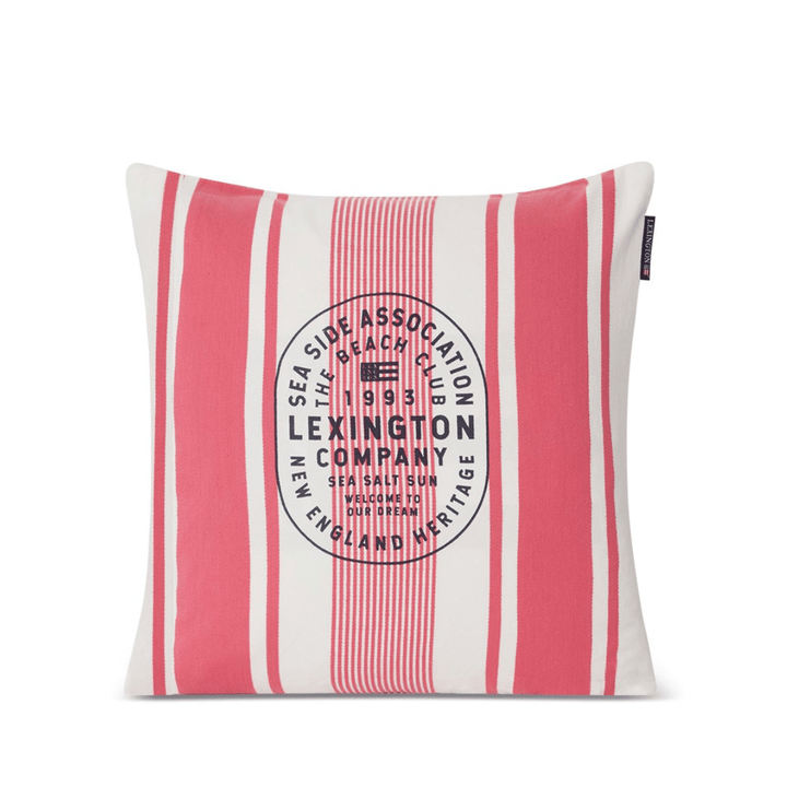 Lexington Striped Logo Printed Organic Cotton Kuddfodral Care of Beds