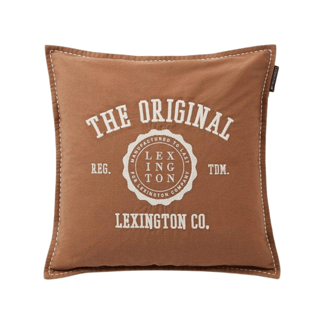 Lexington Twill Logo Message Beige Kuddfodral Care of Beds