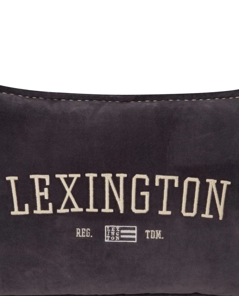 Lexington Logo Message Organic Cotton Velvet Prydnadskudde