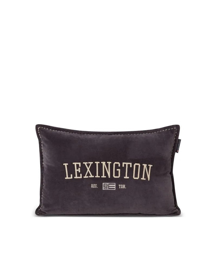 Lexington Logo Message Organic Cotton Velvet Prydnadskudde