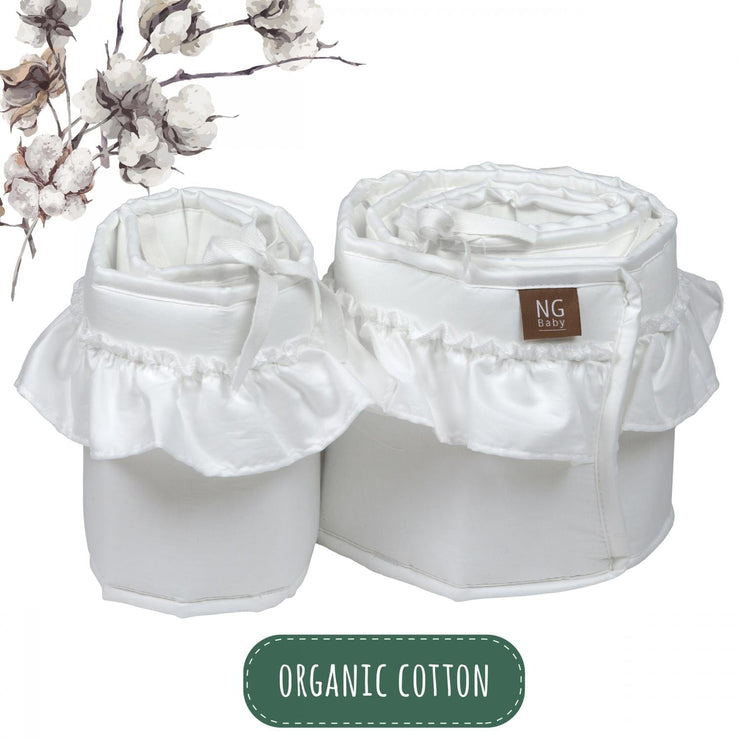 NG Baby Spjälskydd Bedside Crib Volang Organic Cotton
