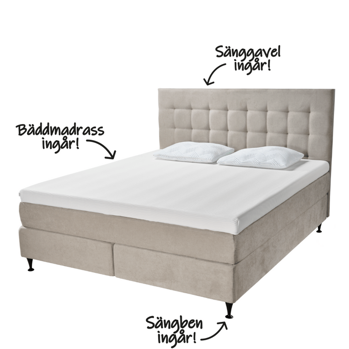 Tempur Exhale Plus Kontinentalsäng ALL-INCLUSIVE Care of Beds