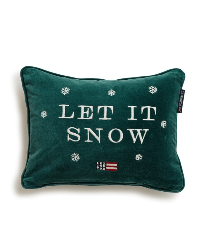 Lexington Let It Snow Cotton Velvet Prydnadskudde