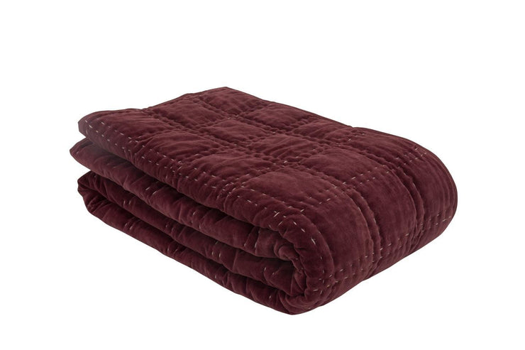 Borås Cotton Bordeaux Överkast