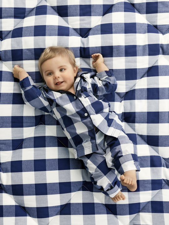 Hästens Blue Check Pyjamas Barn Care of Beds